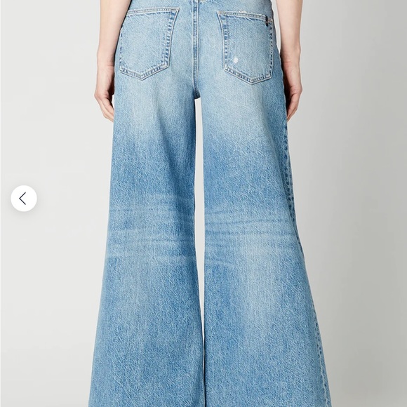 BUFFALO David Bitton ALICE High Rise Super Wide Leg Distressed Cotton Jeans 25 - Picture 2 of 15